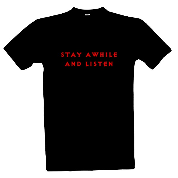 Tričko s potiskem Diablo Stay awhile and listen red