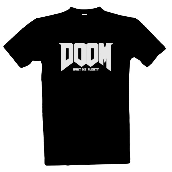 Tričko s potiskem Doom Hurt me plenty white