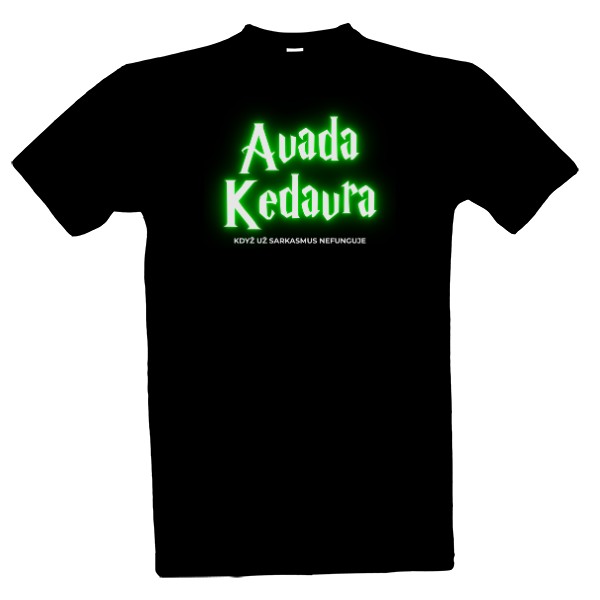Tričko s potiskem Harry Potter Avada Kedavra green