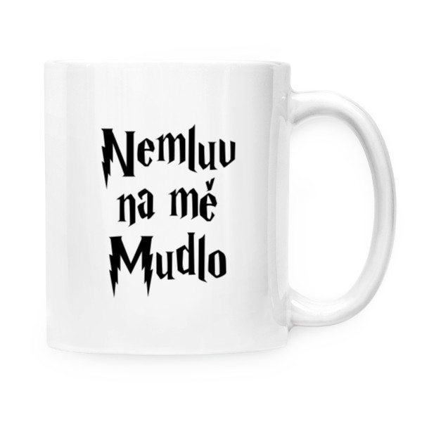 Hrnek malý bílý s potiskem Harry Potter Nemluv na mě mudlo 3