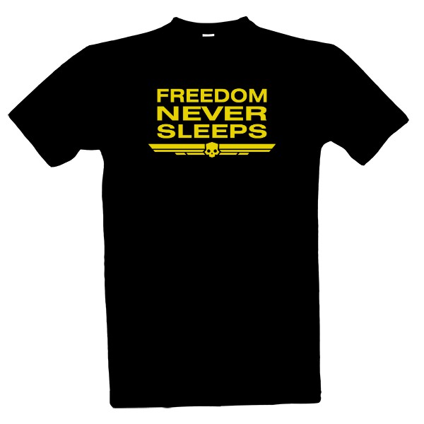 Tričko s potiskem Helldivers II Freedom never sleeps